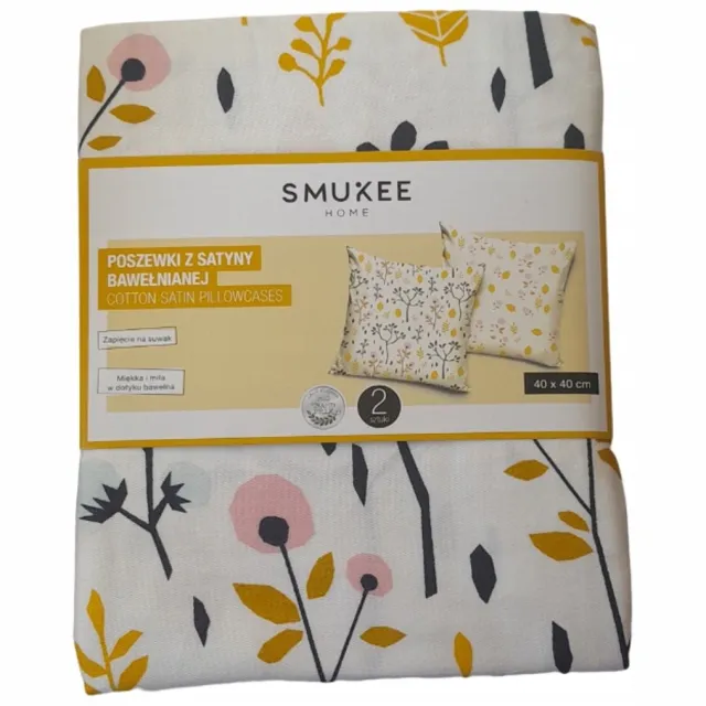 Carbotex Katoenen Kussenslopen 2 stuks 40x40 cm met Oranje Bladeren