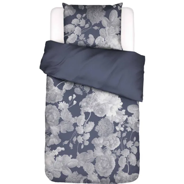 Essenza Eunice katoen-satijn dekbedovertrek donkerblauw Nightshadow blue