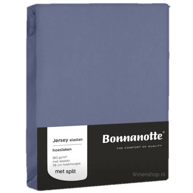 Bonnanotte Hoeslaken Split(topper) Jersey Elastan Denim 180/200x200/220