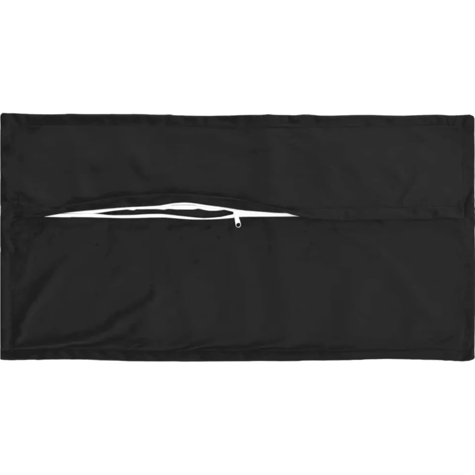 vidaXL Kussensloop 12 st HOUTEN Zwart 40 x 80 cm fluweel, foto 4