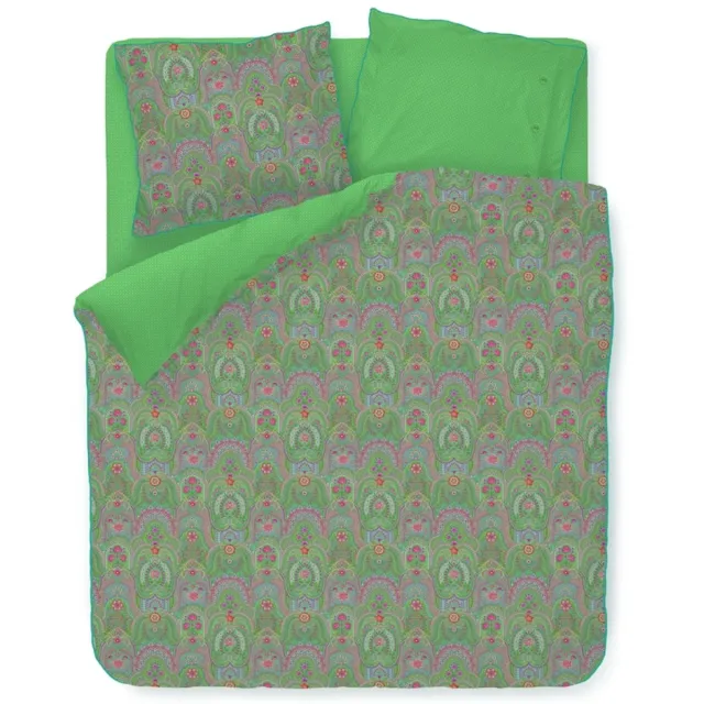 Pip Studio Little Jabali dekbedovertrek - Eenpersoons - 140 x 200/220 cm - Groen