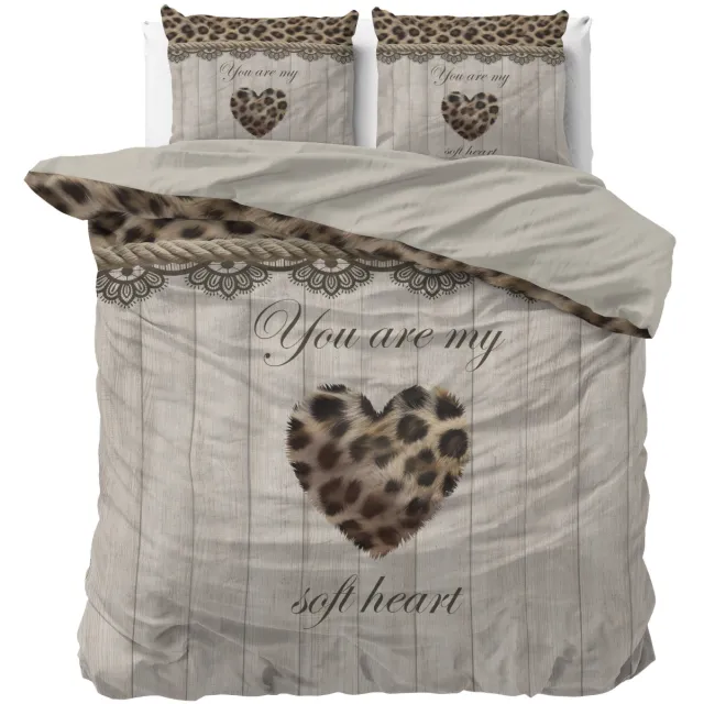Sleeptime polyester dekbedovertrek 2-persoons (200x200 cm) Zand