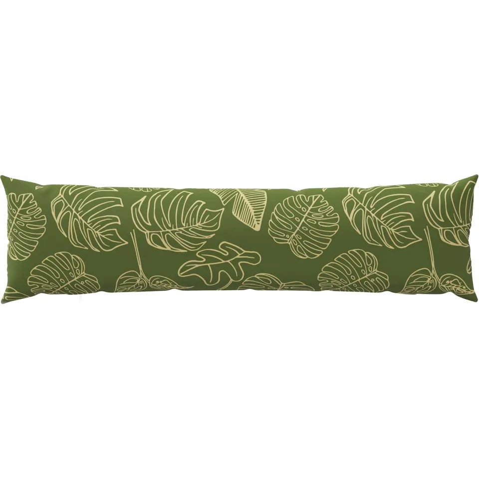 vidaXL Kussensloop HEERLEN Bladontwerp 40 x 145 cm Polyester groen, foto 4