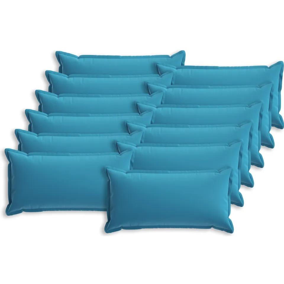 vidaXL Kussensloop 12 st HOUTEN Lichtblauw 40 x 80 cm Polyester blauw, foto 3
