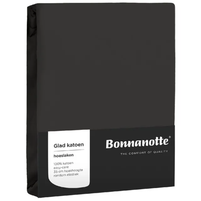 Bonnanotte Hoeslaken Katoen Donker Grijs 160x200