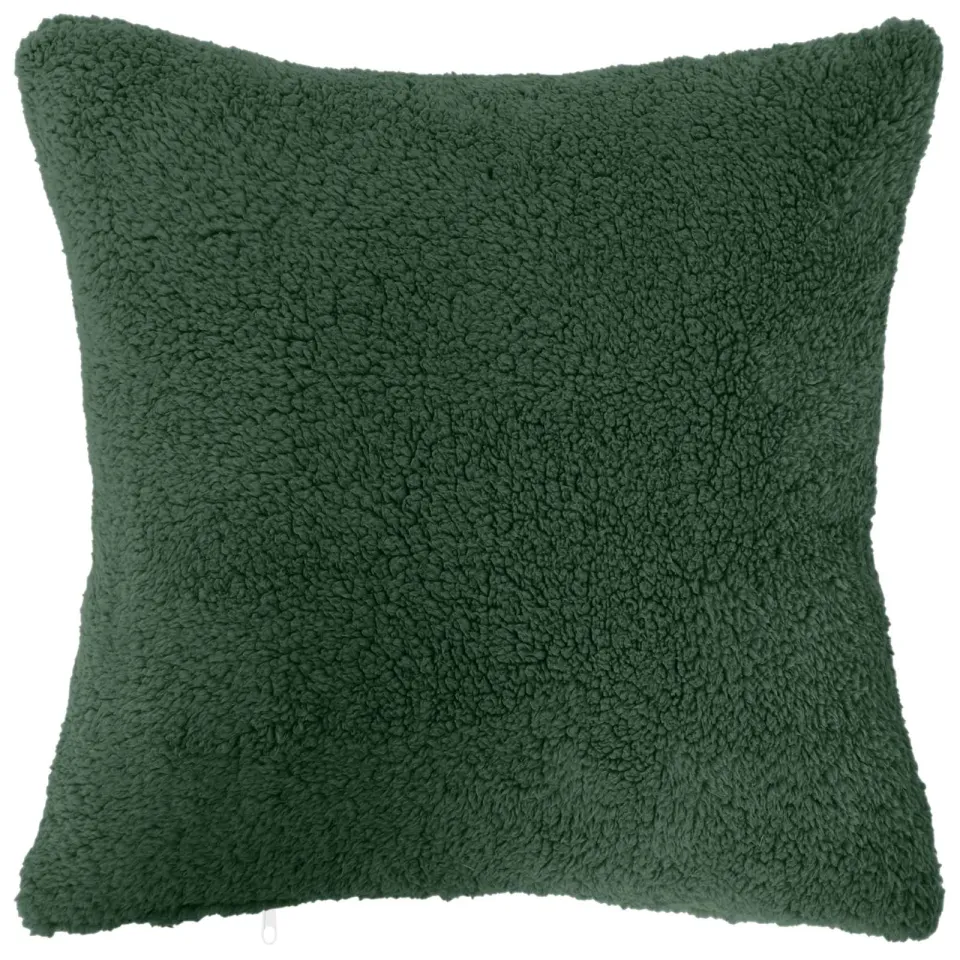 vidaXL Kussensloop 2 st HEERLEN Donkergroen 40 x 40 cm Bouclé groen, foto 3