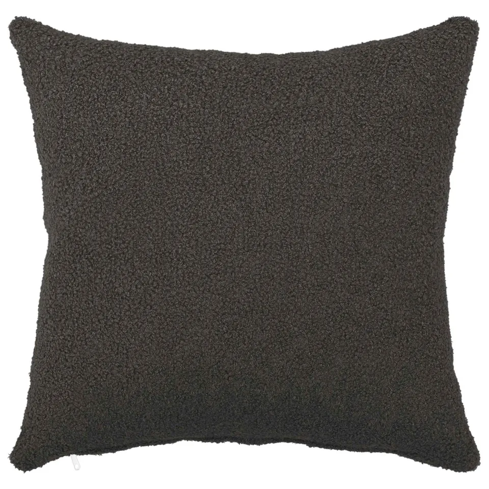 vidaXL Kussensloop 2 st HEERLEN Donkergrijs 50 x 50 cm Bouclé, foto 3