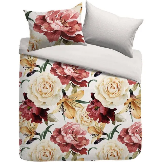 Sognamo Dekbedovertrek Rosa Maat: 1-persoons (140 x 220 cm + 1 kussensloop 60x70cm) Multi