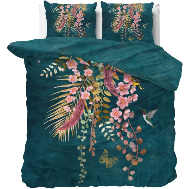 Dreamhouse dekbedovertrek Kamala Botanisch Groen 240 x 220 cm