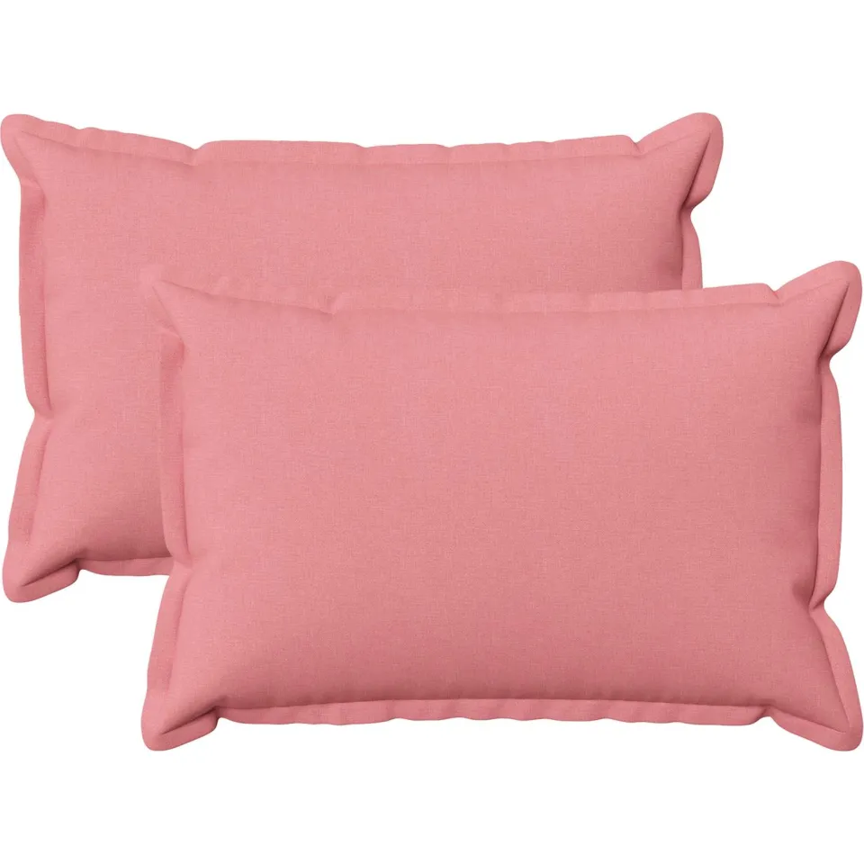 vidaXL Kussensloop 2 st HOUTEN Roze 40 x 60 cm Faux Linnen, foto 3