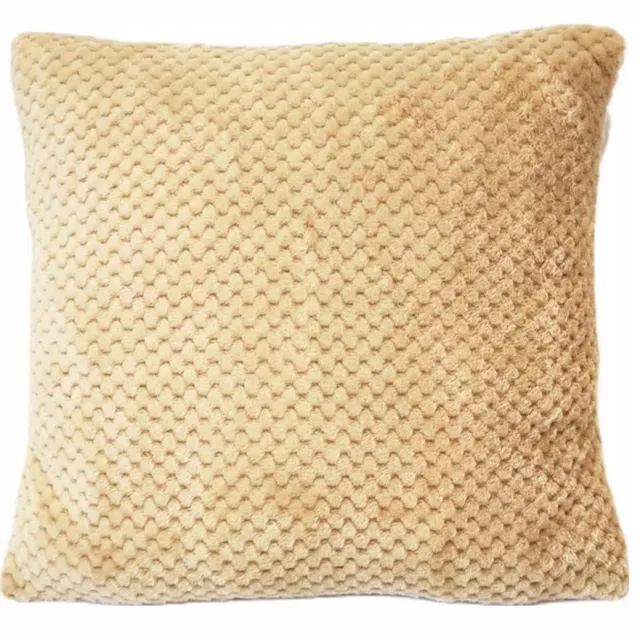 Granda Zachte Beige Pluche Kussensloop 40x40 cm - Dubbelzijdig