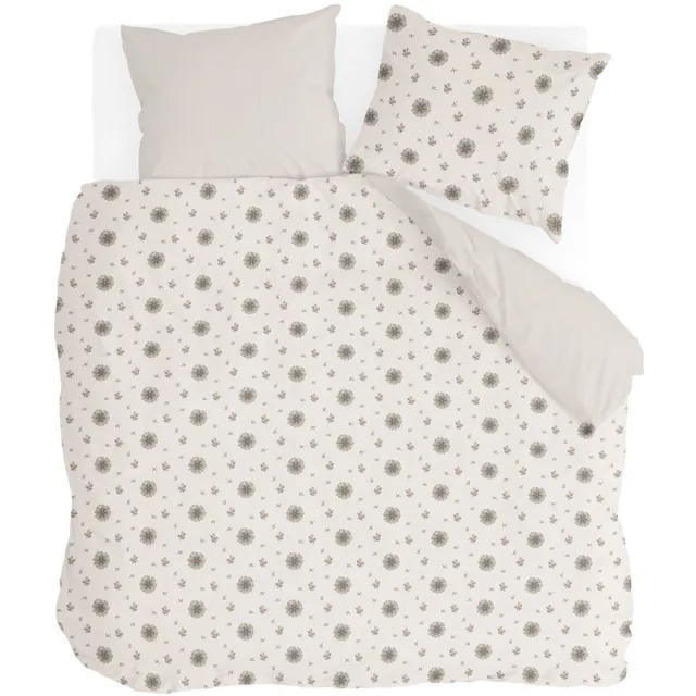 Walra Dekbedovertrek Vintage Floral - 200x220 - 70% gerecycled Katoen (GRS) / 30% Katoen (BCI) - Zand