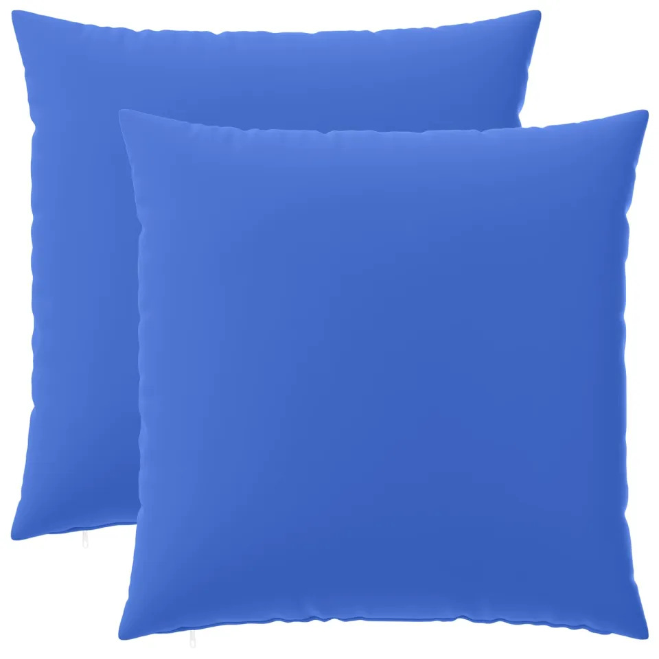 vidaXL Kussensloop 2 st HEERLEN Koninklijk Blauw 65 x 65 cm Polyester
