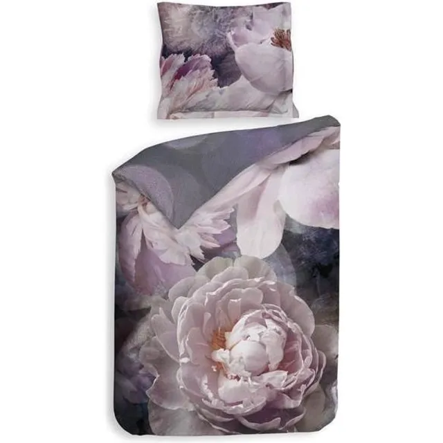 Heckettlane Heckett & Lane Dekbedovertrek Milou - Eenpersoons - 140x200/220 cm - Sheer Purple paars rose donkerblauw