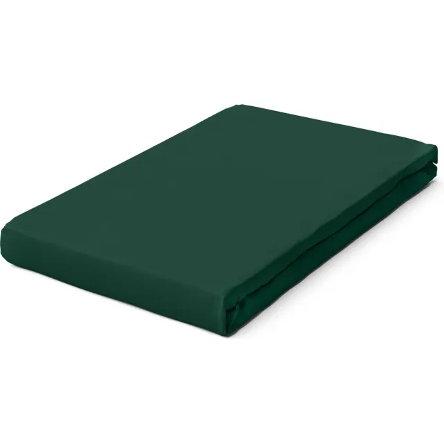 schlafgut Pure Bio Katoen Jersey Hoeslaken XL - 180x200 - 200x220 690 Green Deep