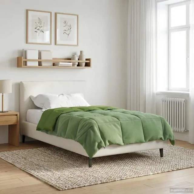 vidaXL Zomer Dekbed 135 x 200 cm Zomer Microfiber (100% polyester) Groen