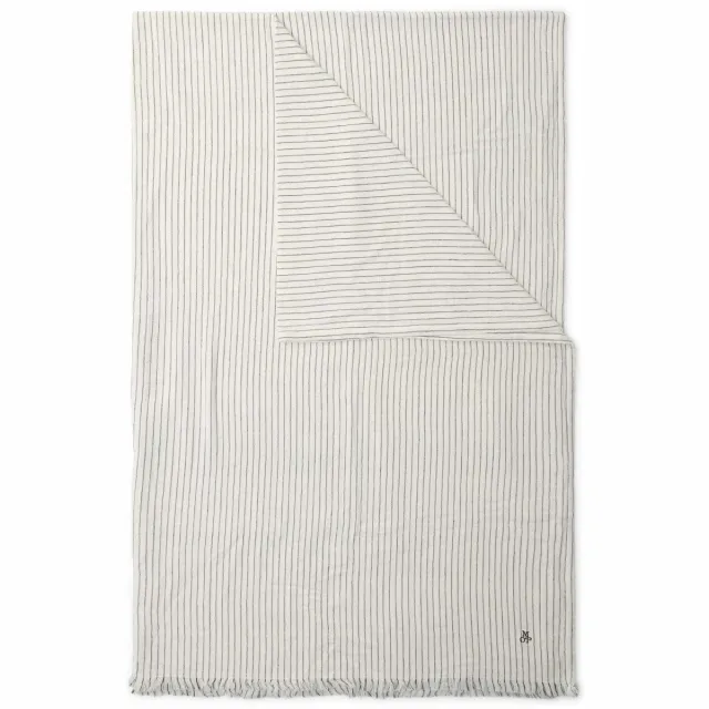 Marc O'Polo Fine Stripe Plaid Antraciet - 150x200 cm