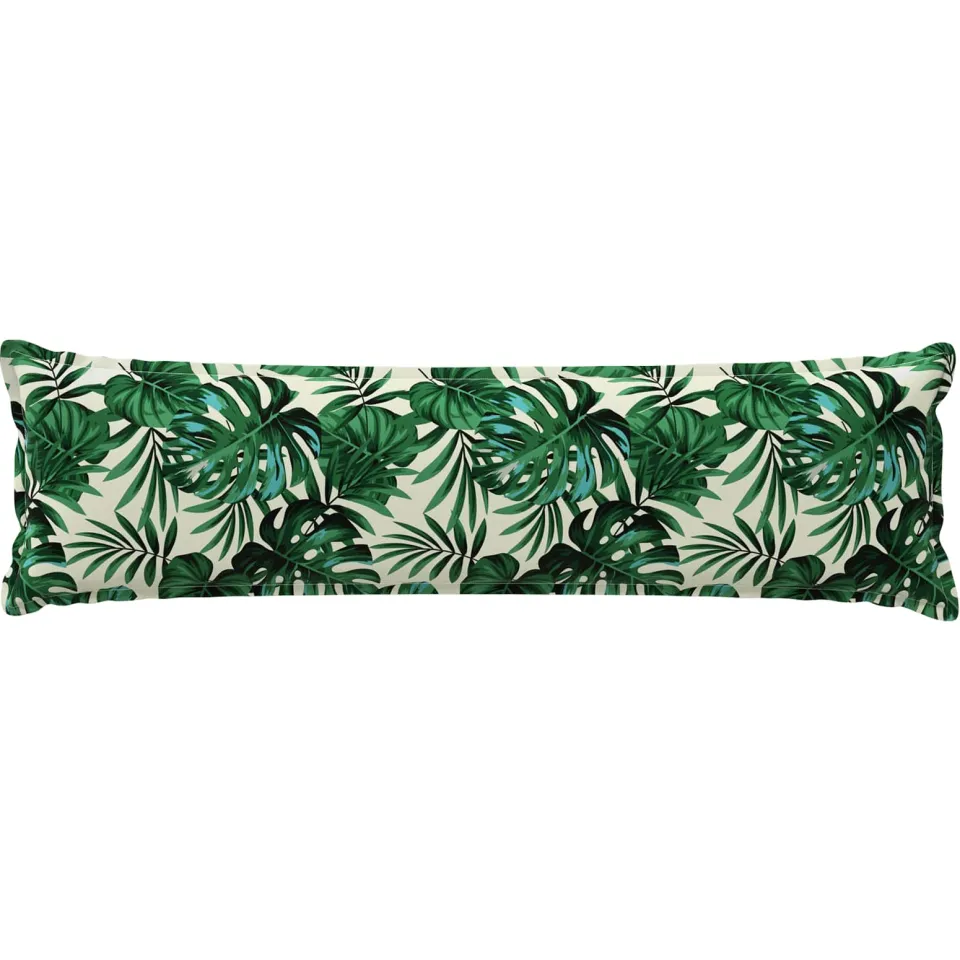 vidaXL Kussensloop HOUTEN Bladpatroon 40 x 145 cm Polyester groen, foto 4