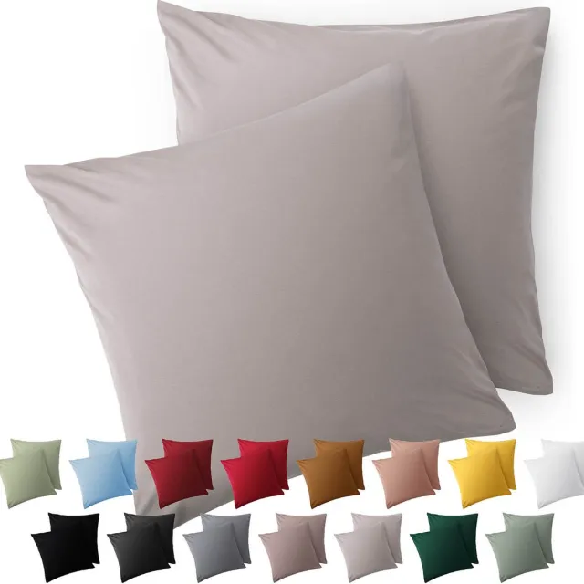 Blumtal Kussensloop Microvezel Kussenhoes 40 x 40 cm - Moonlight Grey - Met Rits - Set van 2