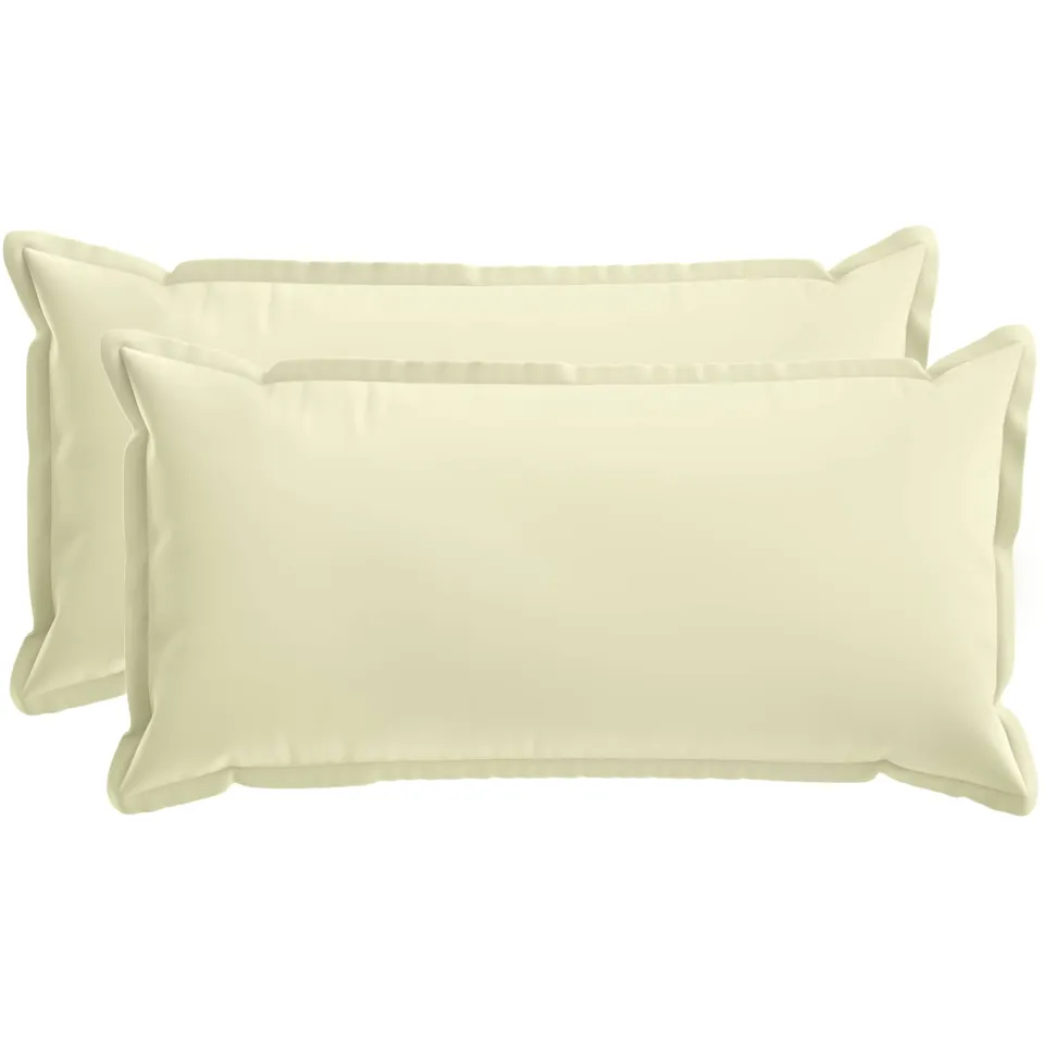 vidaXL Kussensloop 2 st HOUTEN Crèmekleurig 40 x 80 cm Polyester