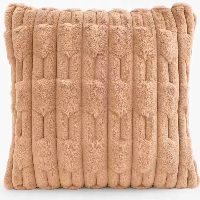 Fitizzio Boho Pluche Kussenhoes 40x40 cm - Beige Decoratief