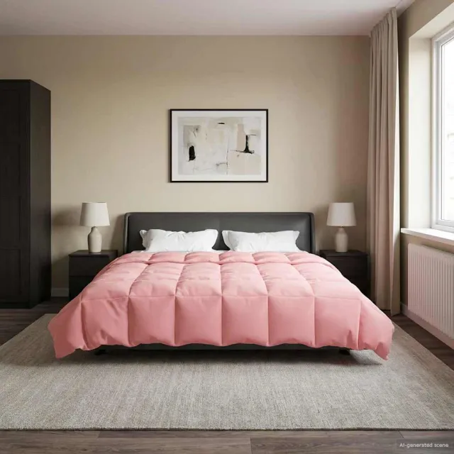 vidaXL Zomer Dekbed 200 x 200 cm Zomer Microfiber (100% polyester) Roze