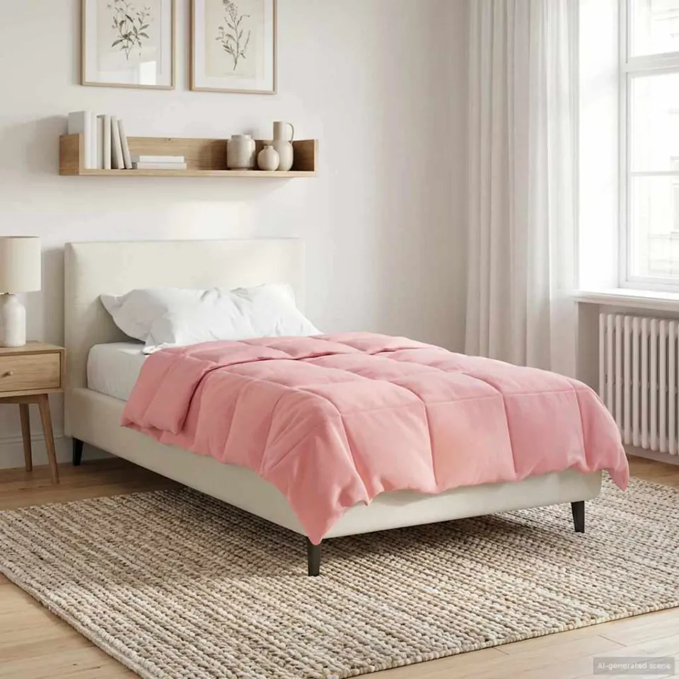vidaXL Zomer Dekbed 135 x 220 cm Zomer Microfiber (100% polyester) roze, foto 4
