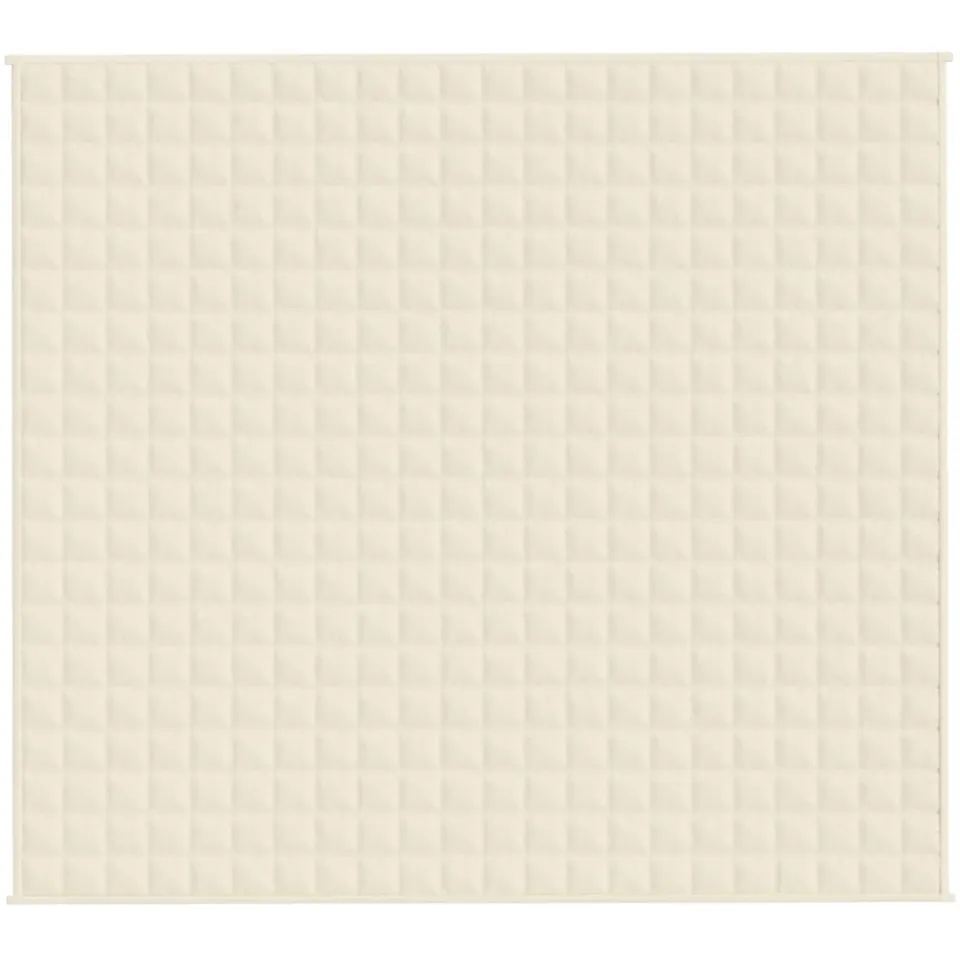 vidaXL Verzwaringsdeken 200x220 cm 9 kg stof lichtcrèmekleurig
