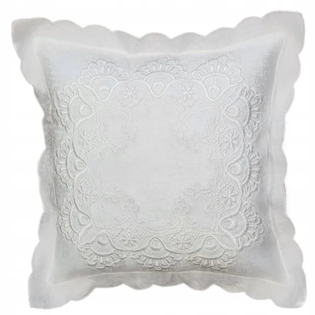 Jedeka Ecru Gipiura Kussensloop 40x40 cm - Klassiek & Elegant
