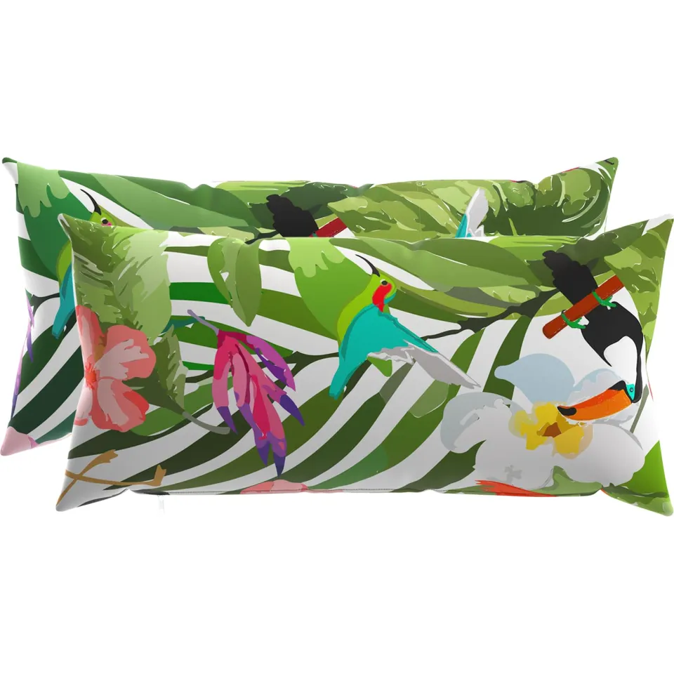 vidaXL Kussensloop 2 st HEERLEN Meerkleurig 40 x 80 cm Polyester, foto 3