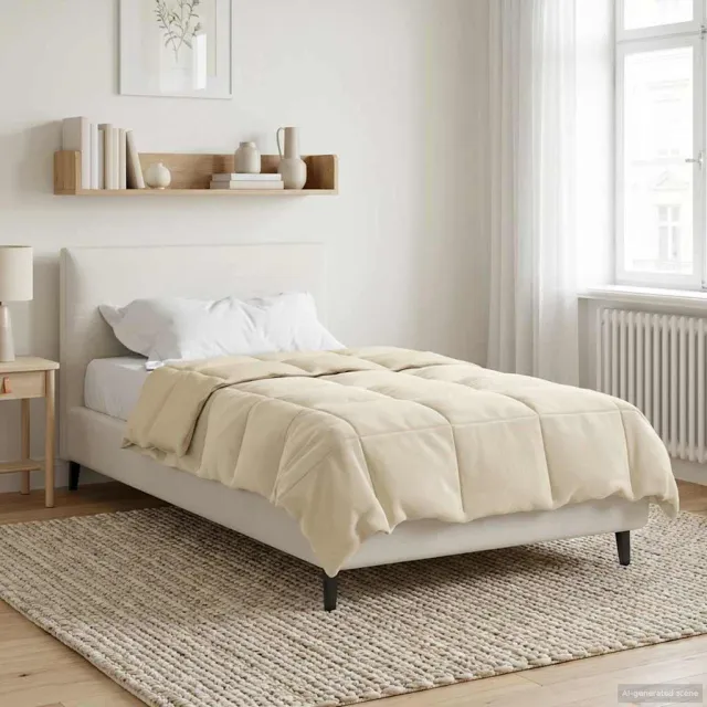 vidaXL Winter Dekbed 140 x 200 cm Winter Microfiber (100% polyester) Crème