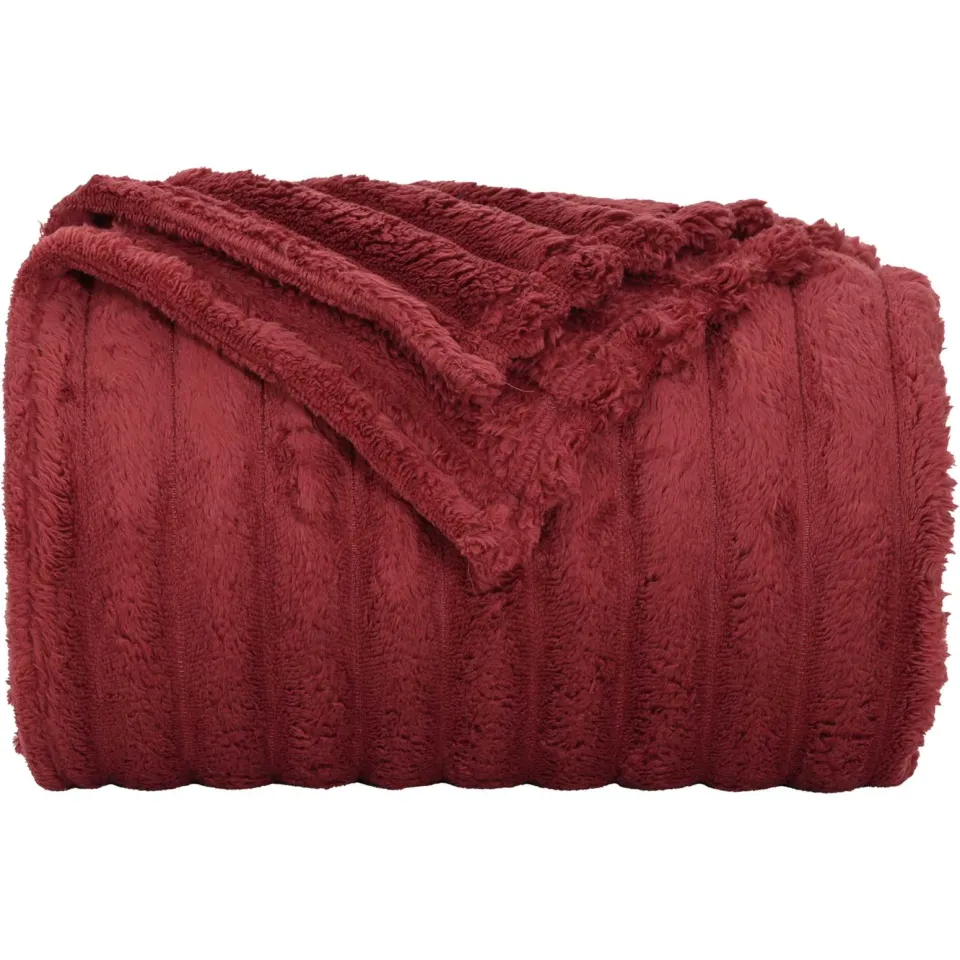 vidaXL plaid Bordeaux Rood 270 x 240 cm 1,66 kg Fleece