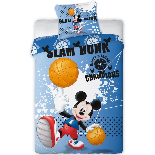 Disney Mickey Mouse Slam Dunk -Dekbedovertrek - Blauw