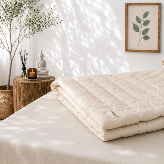 Sleepoos Katoenen Dekbed - 195 x 215 cm - 100% Katoen - Beige