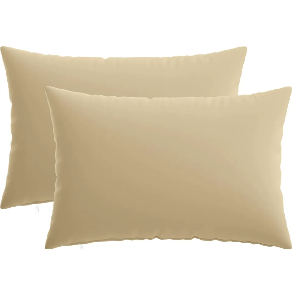 vidaXL Kussensloop 2 st HEERLEN Beige 50 x 80 cm Polyester, foto 3