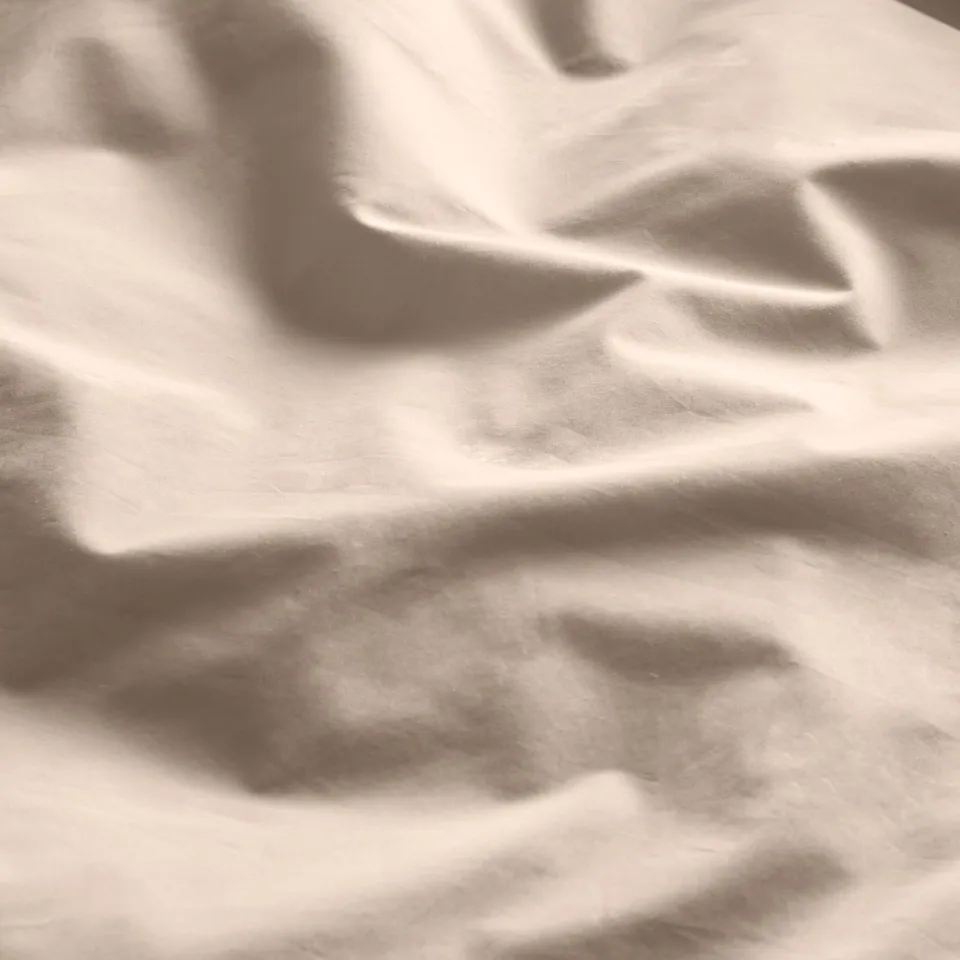 Studio LIVIT percale katoenen 2-persoons dekbedovertrek 200x220 cm - zand