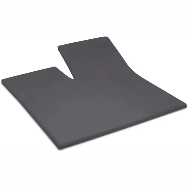 Damai Organic - Topper hoeslaken met split (tot 15 cm) - Bio satijn - 180x200 cm - Anthracite
