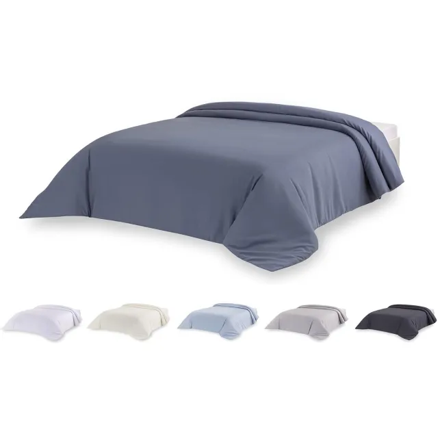 Ibenzoa Extra zachte microvezel dekbedovertrek in blauwgrijs voor ultiem comfort en warmte blauw grijs