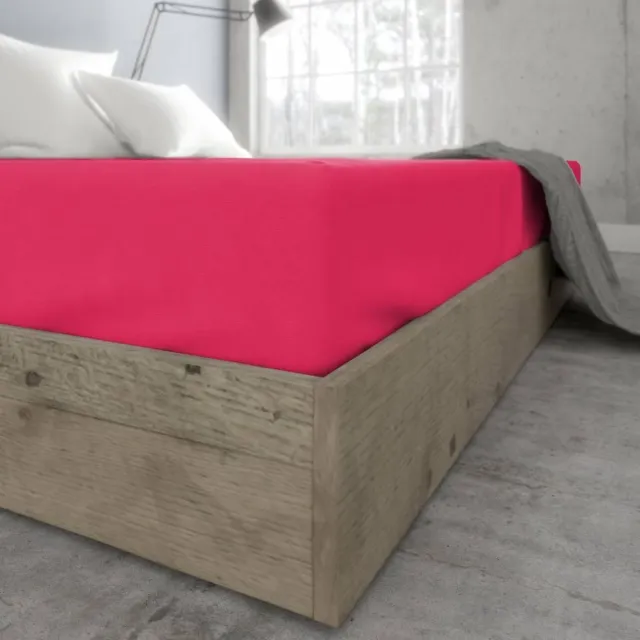 Ambianzz Bedding Concept Jersey hoeslaken 150 gram 140x200 + 30 - 100% Katoen (stretch) - Roze