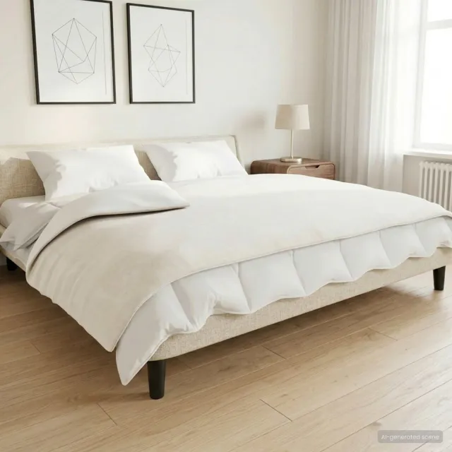 vidaXL Verzwaarde Dekens Wit 135 x 200 cm 6 kg Stof, foto 2