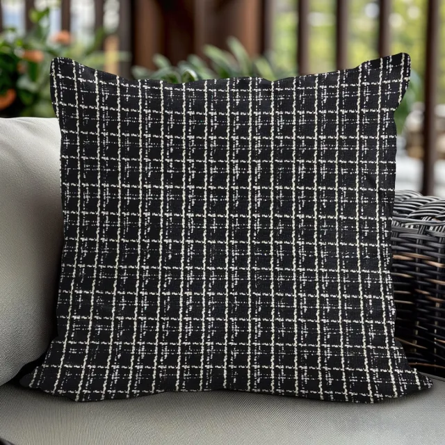 Jedeka Rita Sierkussen Zwart/Zilver 40x40 cm - Elegante Decoratie