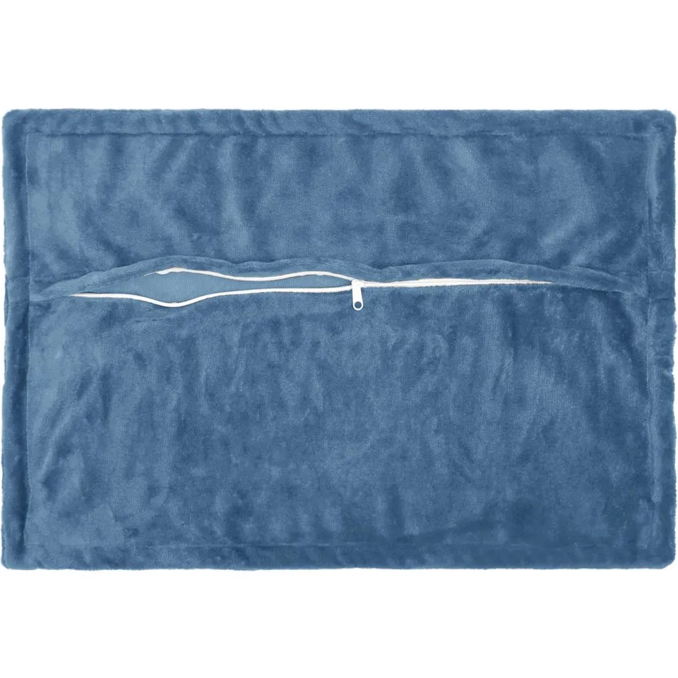 vidaXL Kussensloop 2 st HOUTEN Lichtblauw 50 x 75 cm Flanel blauw, foto 4