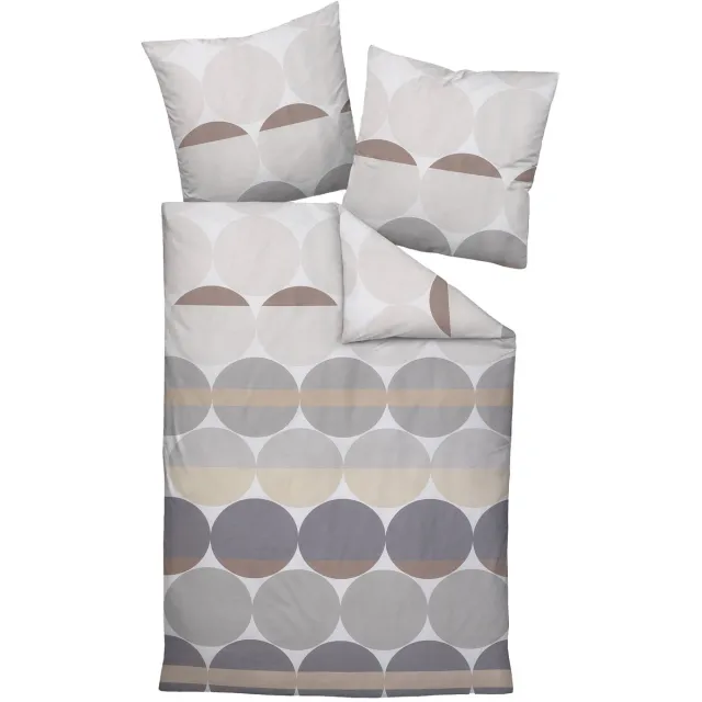 Janine Beddengoed J.D. 155x220 Set van 1 Grijs/zand