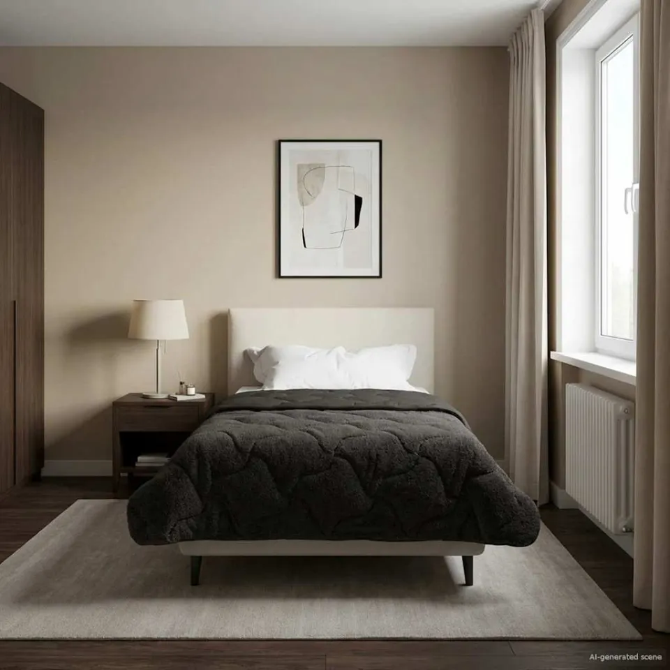 vidaXL Vol jaar dekbed 155 x 220 cm anthraciet, foto 4