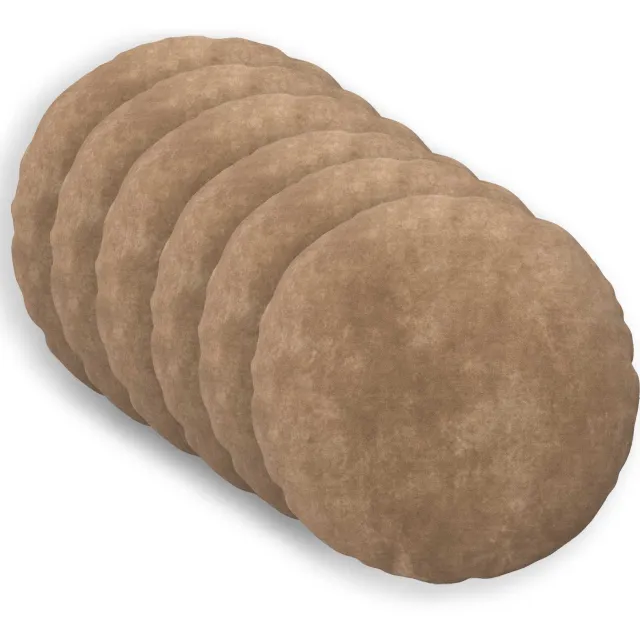 vidaXL Kussensloop 6 st HEERLEN Taupe Dia. 60 cm Microfiber Fleece