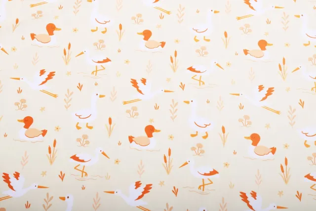 Tiny Tulip Wasbare Onderlegger Waterdichte Matrasbeschermer & Speelmat – 145 × 90 cm - Sunset Birds – Tiny Tulip - Babyshower Peuters Baby Wieg Buggy Bed Hondenmand – tegen Spuug & Plas – Bedonderlegger Verschoonmatje Zindelijkheidstraining Incontinentie beige