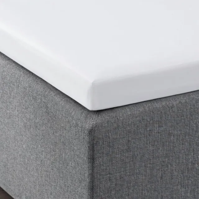 Y-not® Katoen Satijn Topper Hoeslaken 160x200 – 100% Katoen – Zacht & Luxe – 22 cm Hoek – Wit – Y-NOT