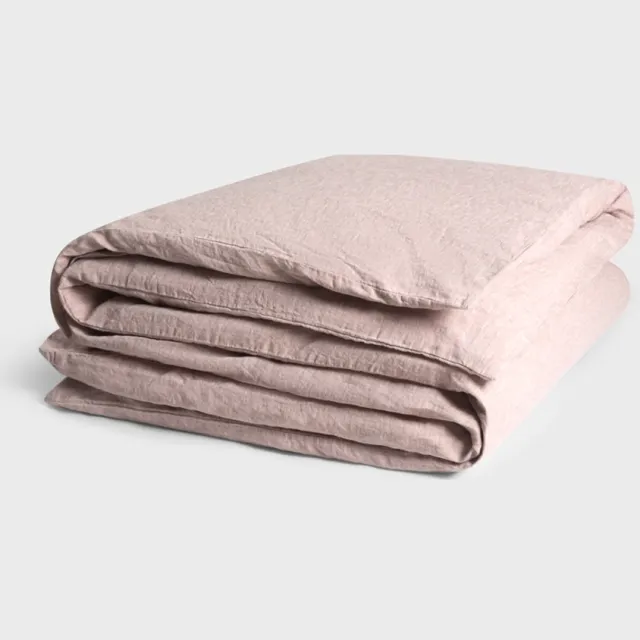 Yumeko dekbedovertrek gewassen linnen roze chambray 140x200 (zonder slopen) - Biologisch & ecologisch Rose Chambray