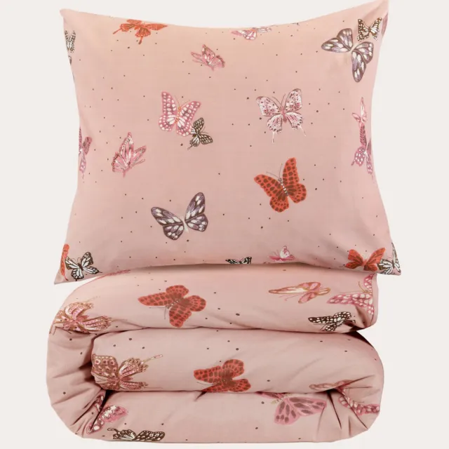 W polyester-katoenen dekbedovertrek kinderbed (120x150 cm) Multi