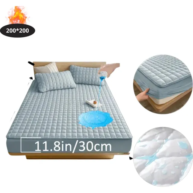 Livano Waterdicht Hoeslaken - Beddengoed - Fitted Sheet - Bed - Zeeblauw 200x200